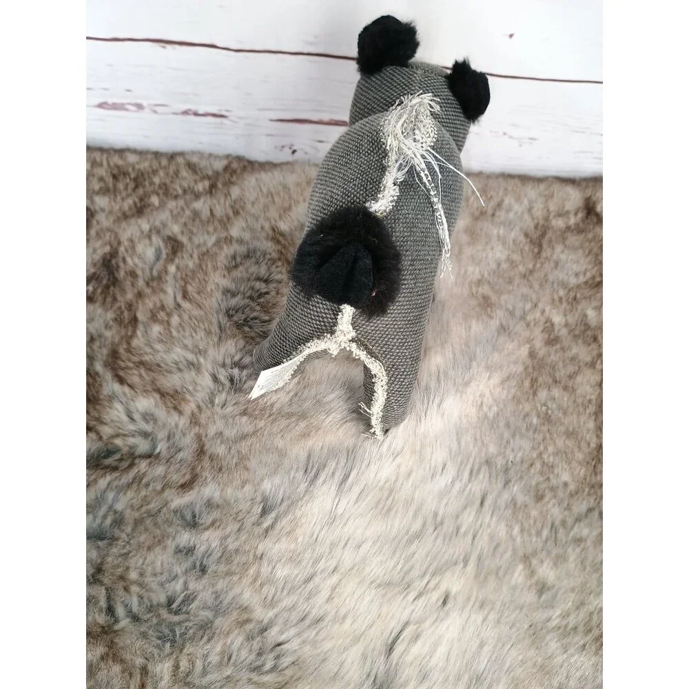 Happy Tails 10 in Stuffed‎ Gray Bear Brown Nose Dog Toy